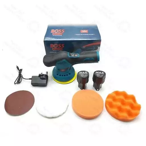 دستگاه پولیش و سنباده شارژی 2 باطری باس مدل D-6000