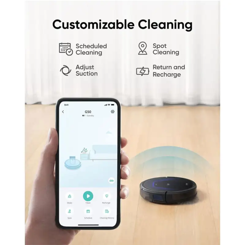 جاروی هوشمند رباتیک یوفی مدل Eufy RoboVac G50 Hybrid Robot Vacuum Cleaner T2212 — تصویر ۳