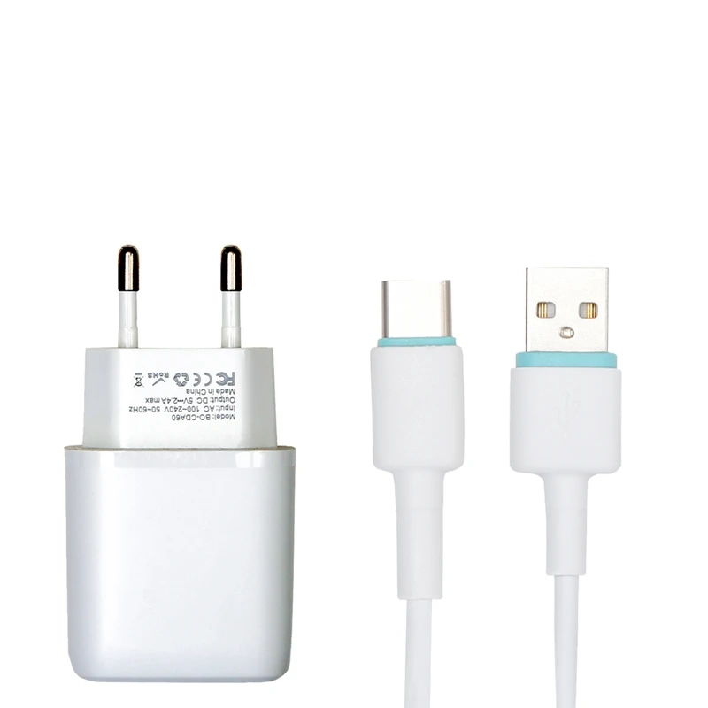 شارژر دیواری بوو (Bwoo) مدل CDA60C و کابل تبدیل USB-C — تصویر ۲