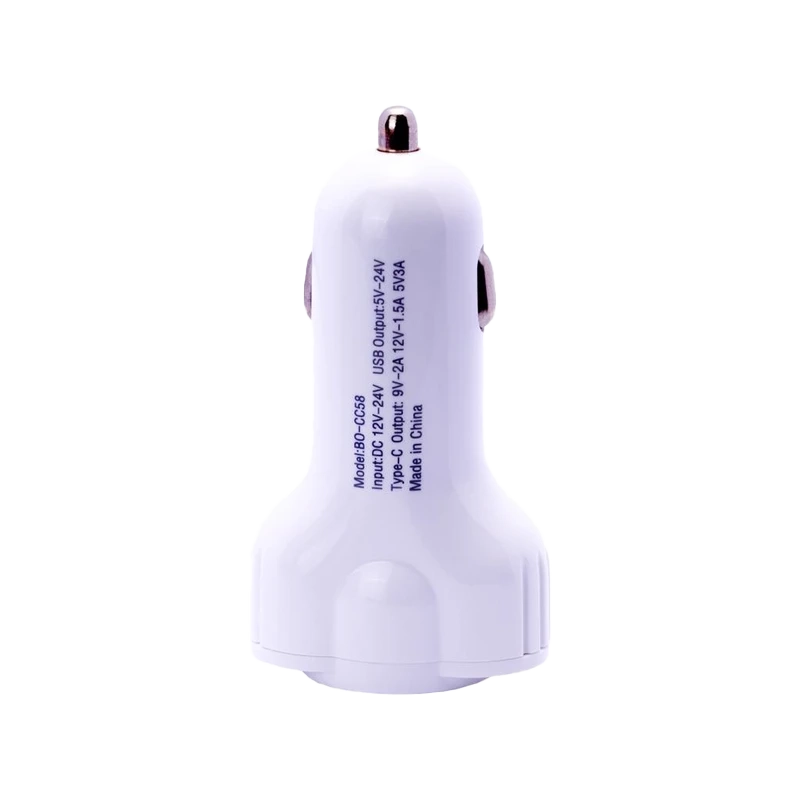 شارژر فندکی بوو (Bwoo) مدل BO-CC58 – ( یک پورت USB و یک پورت Type C) — تصویر ۴