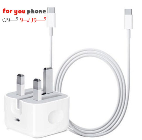 شارژر ۲۰ وات اپل با کابل