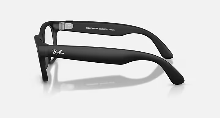 عینک هوشمند RAY-BAN | META WAYFARER Matte Black–Clear/Graphite Green Transitions S53 — تصویر ۵