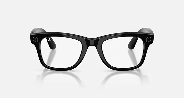 عینک هوشمند RAY-BAN | META WAYFARER Matte Black–Clear/Graphite Green Transitions S53 — تصویر ۴