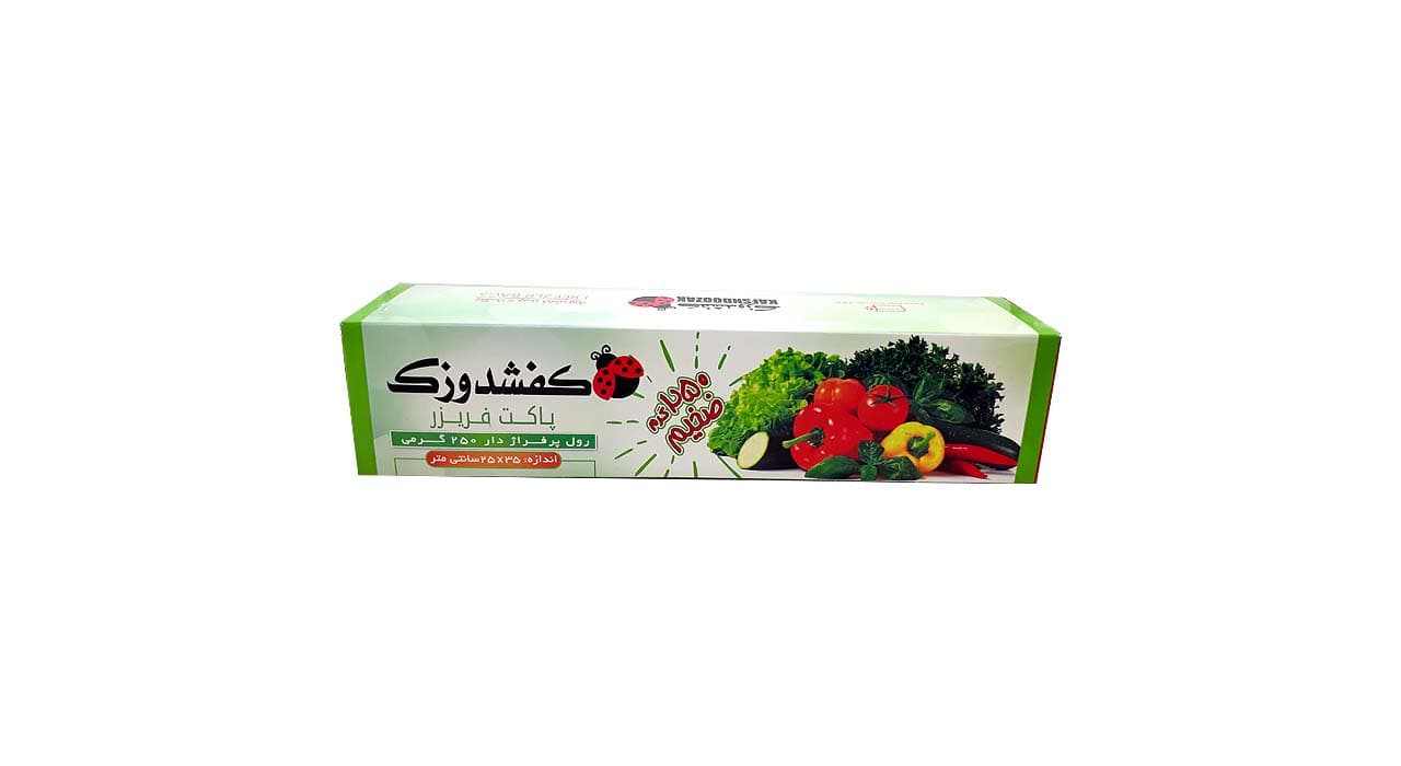 کیسه فریزر رولی کفشدوزک بسته 250 گرمی