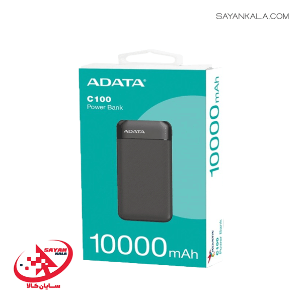 پاوربانک ای دیتا مدل POWER BANK ADATA C100 10000mAH BLACK — تصویر ۲