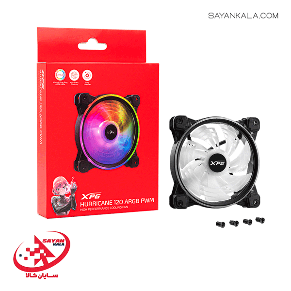 فن کیس ای دیتا ایکس پی جی مدل FAN CASE ADATA XPG HURRICANE 120 ARGB PWM FAN — تصویر ۴