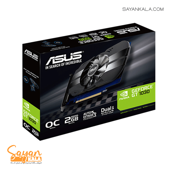 کارت گرافیک ایسوس مدل GRAPHICS CARD ASUS GEFORCE PH GT 1030 2GB DDR5 OC