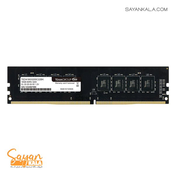 رم دسکتاپ تیم گروپ مدل RAM TEAM GROUP ELITE 8GB 3200MHZ CL22 — تصویر ۲