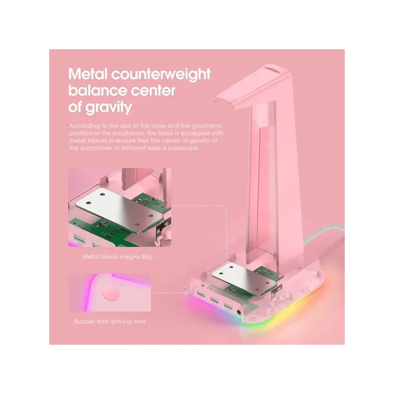 پایه هدست اونیکوما ST2 Pink — تصویر ۳