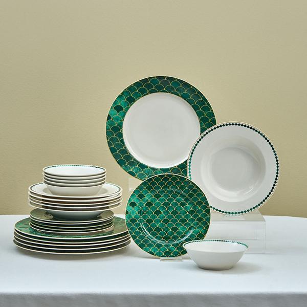 سرویس غذاخوری 6 نفره 24 پارچه کاراجا هوم مدل Emerald