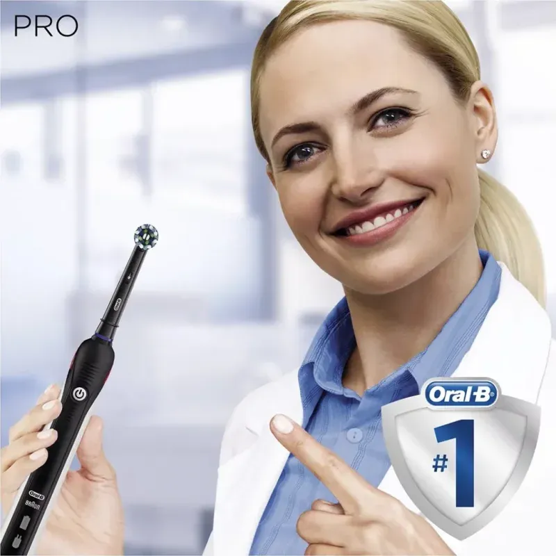 مسواک برقی اورال بی Oral-B مدل Clean & Protect ساخت آلمان + کیف نگهدارنده اورجینال — تصویر ۴