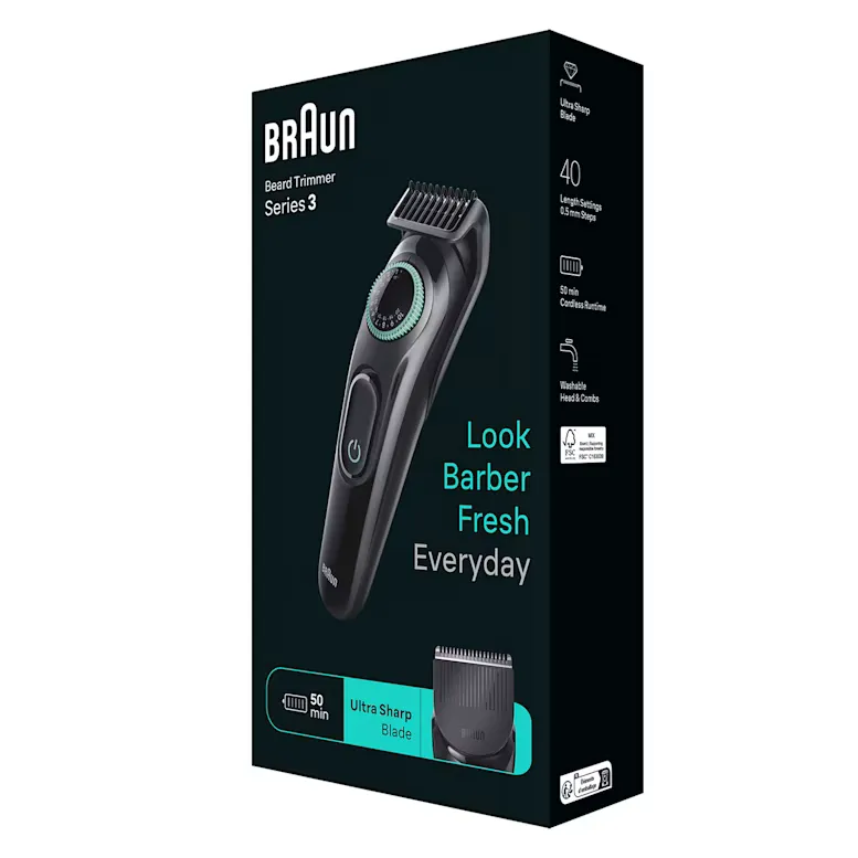 ماشین اصلاح و خط زن ریش براون Braun سری 3 مدل BT3411 — تصویر ۳