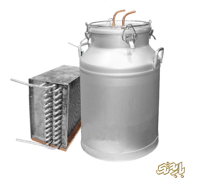 عرق گیر خانگی 100 لیتری دو خروجی با کندانسور 2 ردیف استیل — تصویر ۲