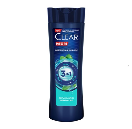 شامپو سر و صورت و بدن کلیر Clear مردانه 3 در 1 حجم 350 میل — تصویر ۲