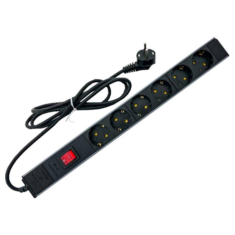رک مونت 6خانه چراغدار با کابل 1/8 متری کد 2253 — تصویر ۲