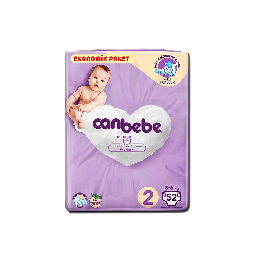 پوشک بچه جان به به 52 عددی (Canbebe) سایز 2
