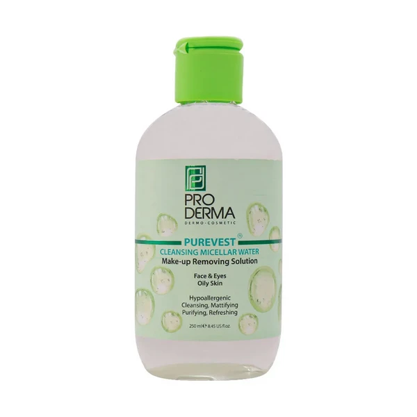محلول پاک کننده آرایش چشم و صورت پوست های چرب پرودرما 240 میلیلیتر Pro Derma — تصویر ۲