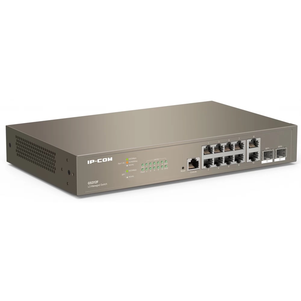 سوئیچ 10 پورت مدیریتی آی پی کام مدل IP-COM G5312F — تصویر ۳