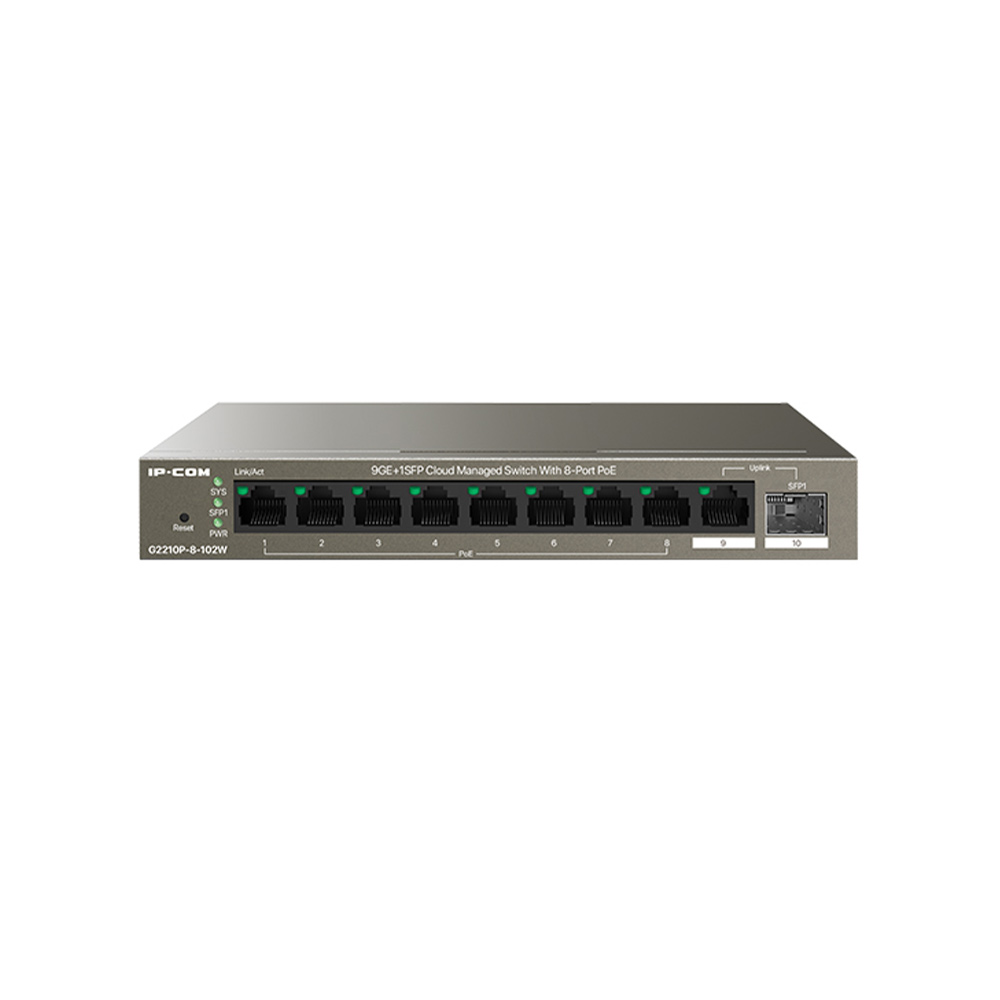 سوئیچ 8 پورت آی پی کام مدل IP-COM G2210P-8-102W