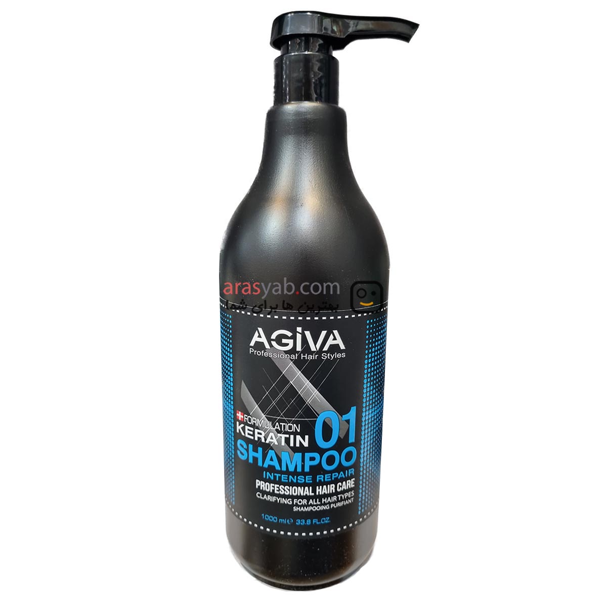 شامپو کراتین آگیوا Agiva مدل keratin 01 حجم 1000 میل