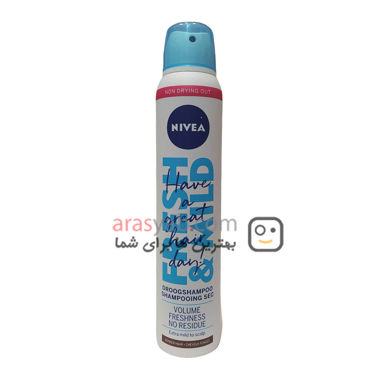 شامپو خشک نیوا برای موهای تیره مدل Fresh & Mild حجم 200 میل