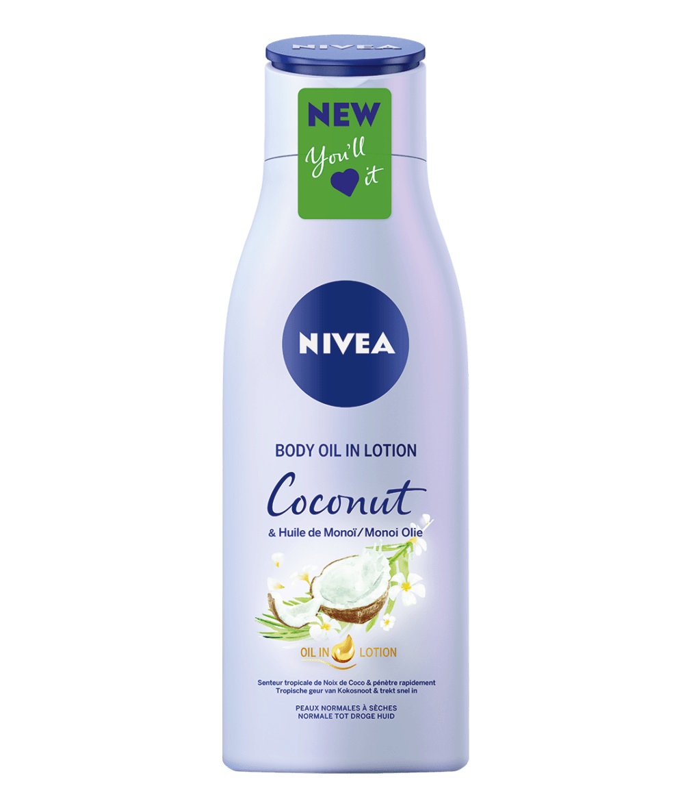 لوسیون بدن nivea نیوا حاوی روغن نارگیل و روغن مونوی حجم 200 میل