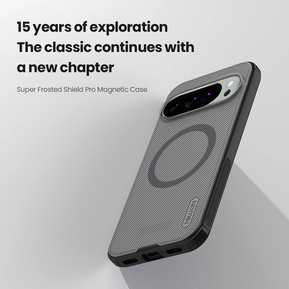 قاب ضدضربه دودی مگنتی Google Pixel 10 مارک نیلکین مدل Super Frosted Shield Pro Clear Magnetic — تصویر ۸
