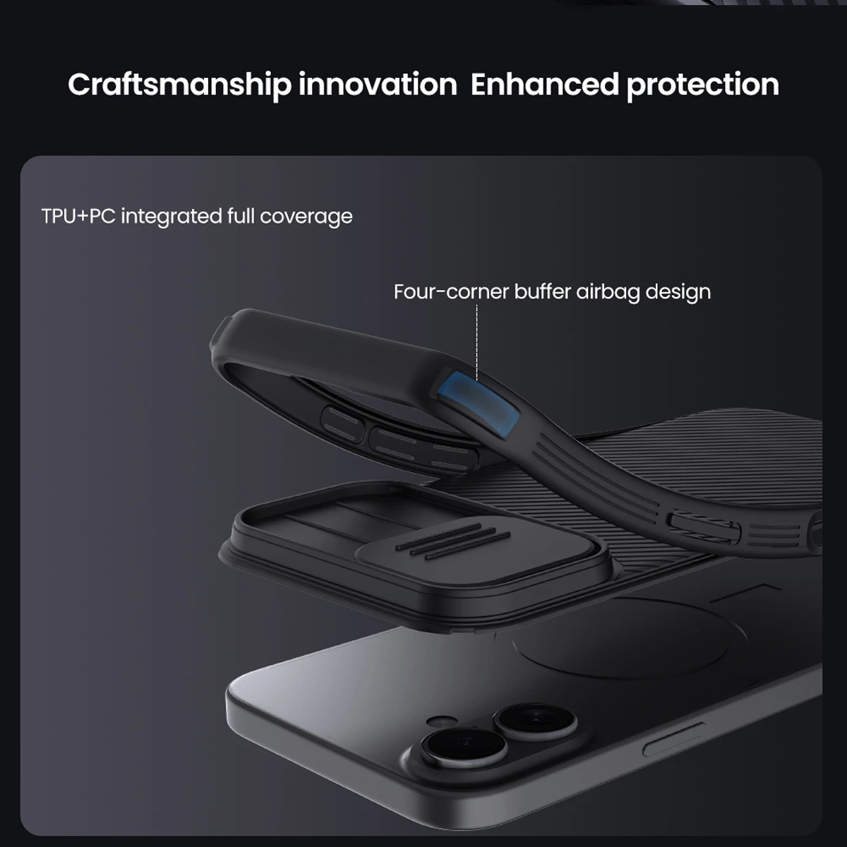 گارد ضد ضربه مگنتی iPhone 17 مارک نیلکین مدل Camshield Pro Magnetic — تصویر ۳
