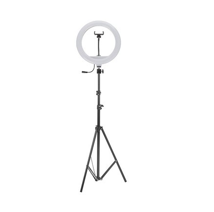 رینگ لایت (30 سانتی متر 30 وات) YQ-320A Ring Light + سه پایه و آینه — تصویر ۲