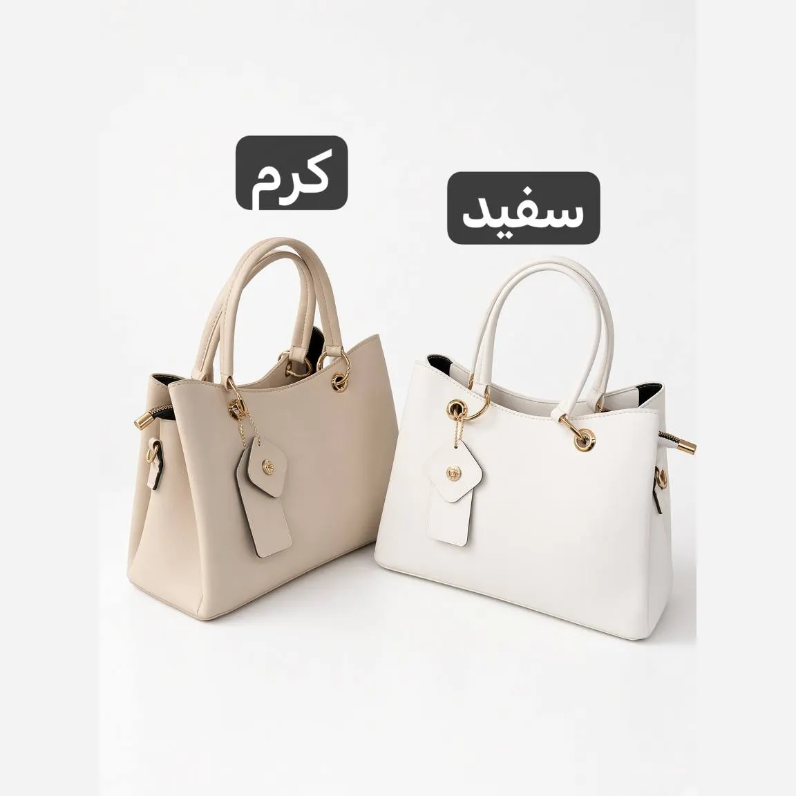 کیف زنانه چرم مصنوعی روزمره و رسمی بند بلند — تصویر ۵