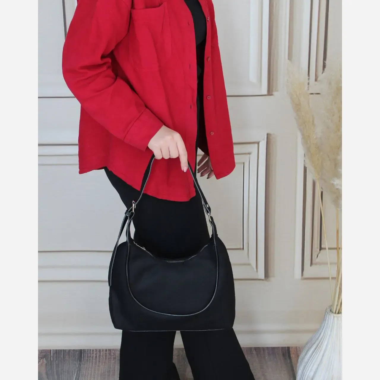 کیف زنانه پارچه ای اسپرت و روزمره زیپ دار — تصویر ۴