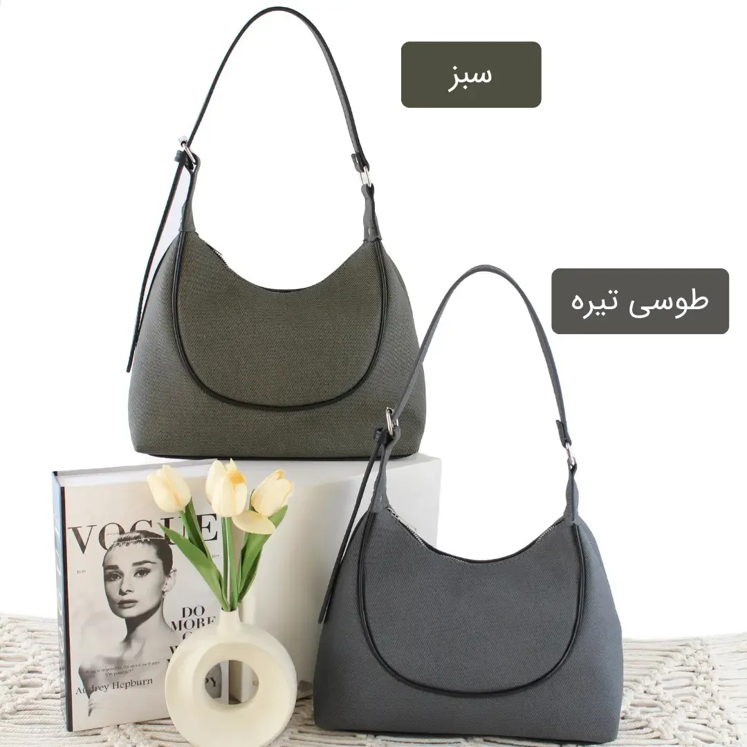 کیف زنانه چرم مصنوعی روزمره اسپرت ابعاد 31 در 23 سانتیمتر — تصویر ۳