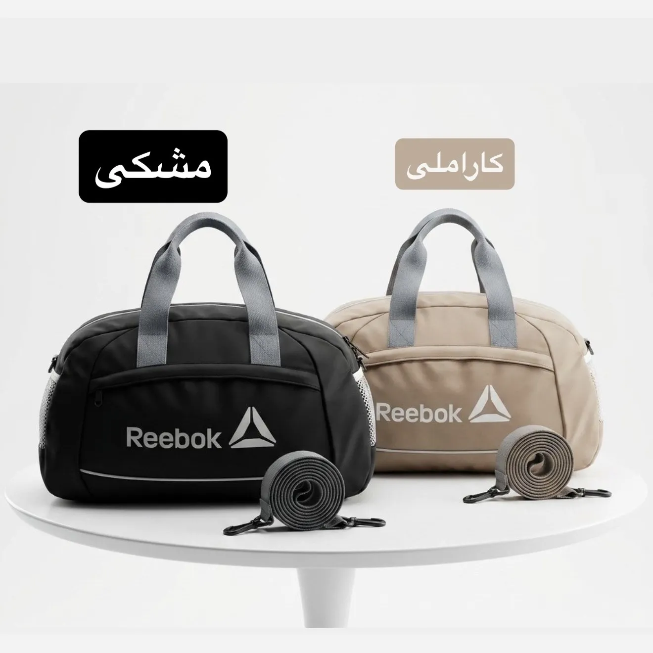 ساک ورزشی پارچه ای ابعاد 45 در 25 در 15 سانتیمتر با بند بلند و زیپ — تصویر ۴