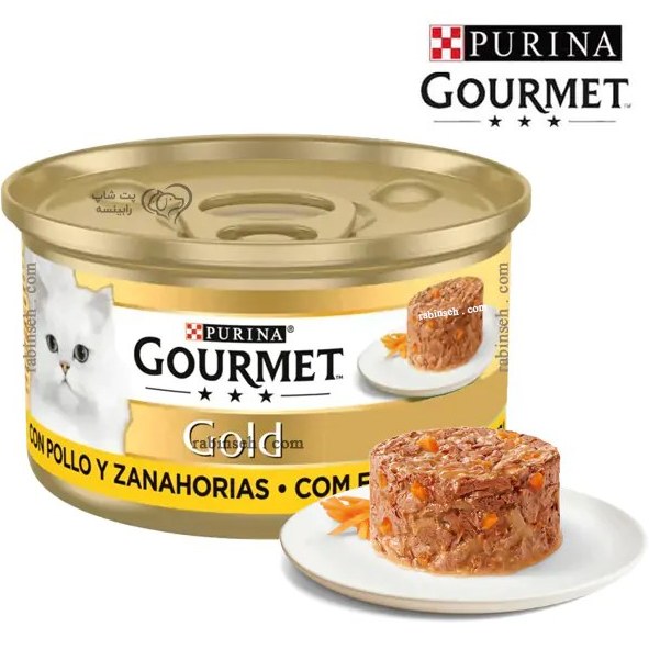 کنسرو گورمت مدل مرغ و هویج وزن 85 گرم