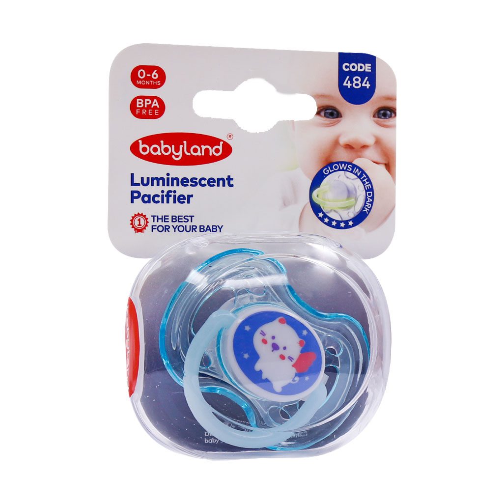 پستانک النا شب تاب ارتودنسی طرح گربه 0-6 ماه بی بی لند کد 484 babyland کد 484 — تصویر ۲