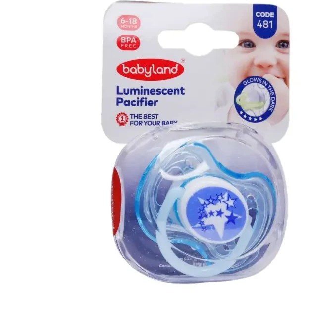 پستانک النا شب تاب فندوقی طرح ستاره 0-6 ماه بی بی لند babyland کد 480 — تصویر ۳