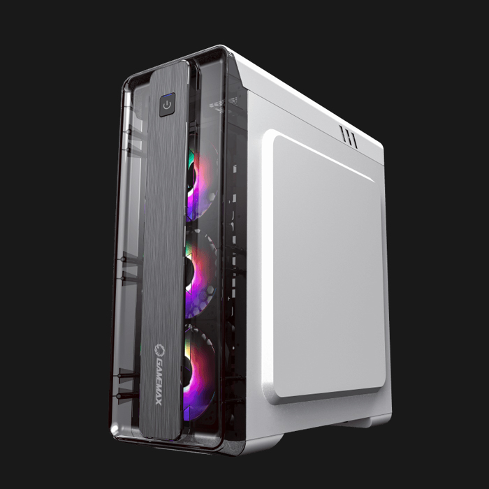 کیس گیمینگ گیم‌مکس مدل GAMEMAX Moon Light FRGB White — تصویر ۴