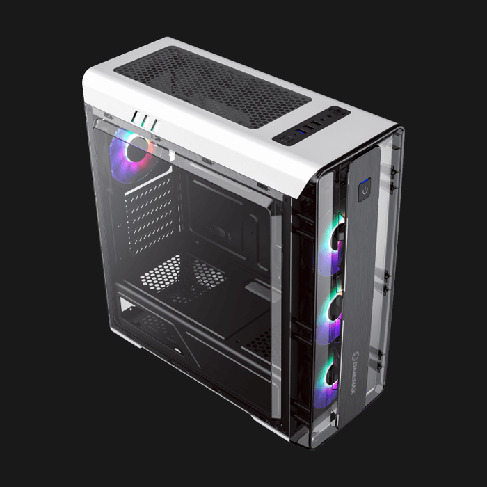 کیس گیمینگ گیم‌مکس مدل GAMEMAX Moon Light FRGB White — تصویر ۵