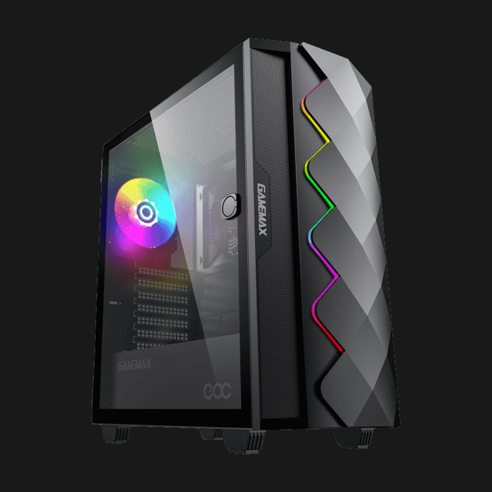 قاب کیس گیمینگ گیم‌مکس مدل GAMEMAX Diamond Black — تصویر ۲
