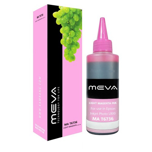 جوهر 100ml میوا T6736 قرمز روشن اپسون meva 100ml ink T6736 light magenta — تصویر ۲