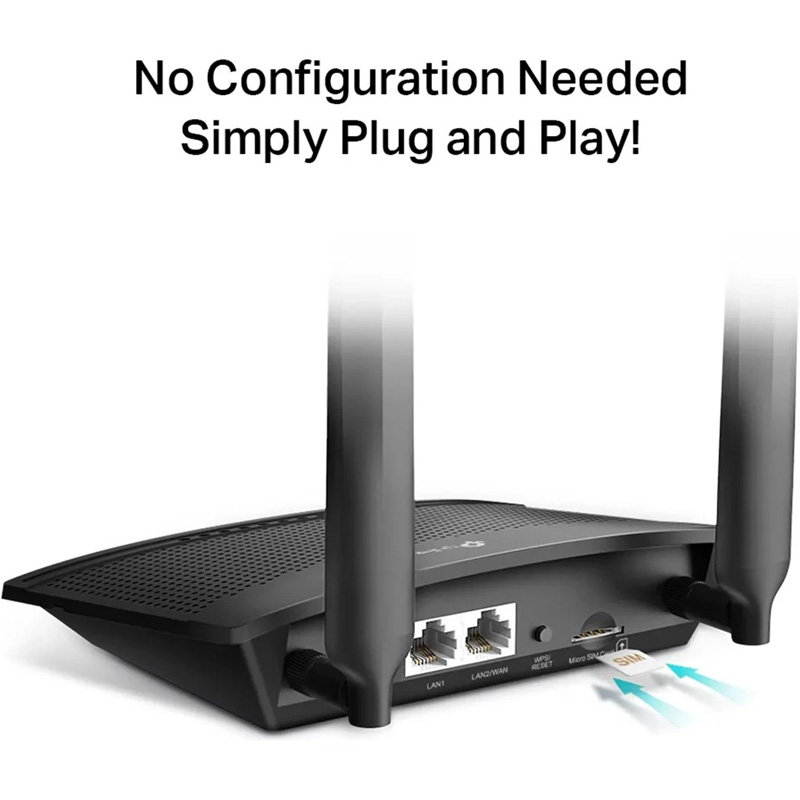 مودم روتر 3G/4G/5G تی پی لینک مدل TL-MR100 بی سیم دو آنتن ا TL-MR100 300Mbps Wireless N 4G LTE Router — تصویر ۳