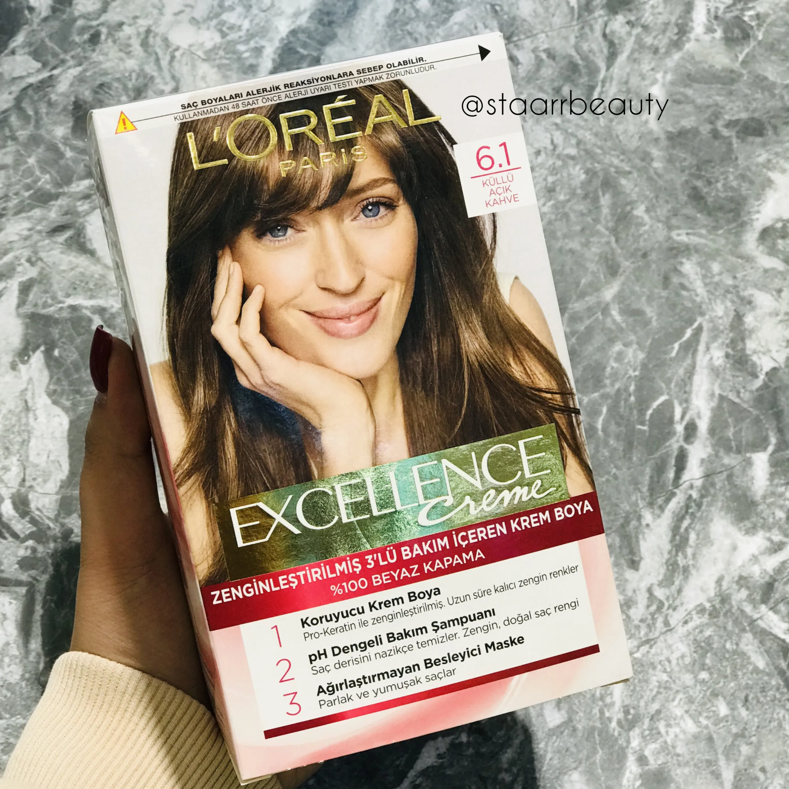کیت رنگ مو لورآل مدل Excellence شماره 6.1