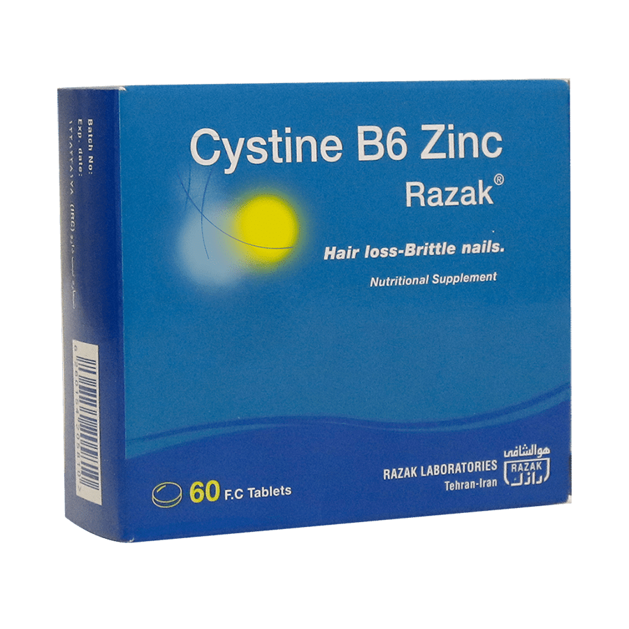قرص سیستین B6 و زینک رازک