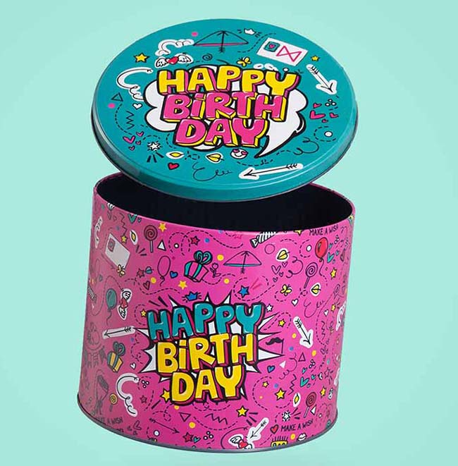 جعبه هدیه فلزی مدل HAPPY BIRTHDAY — تصویر ۳