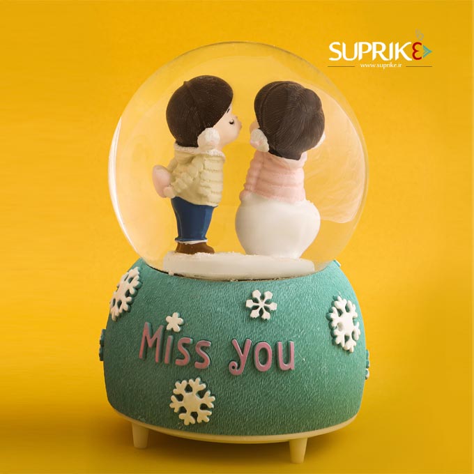 گوی موزیکال عاشقانه مدل miss you — تصویر ۲