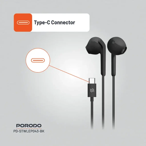 هندزفری استریو تایپ سی Porodo Soundtec PD-STWLEP043 — تصویر ۷