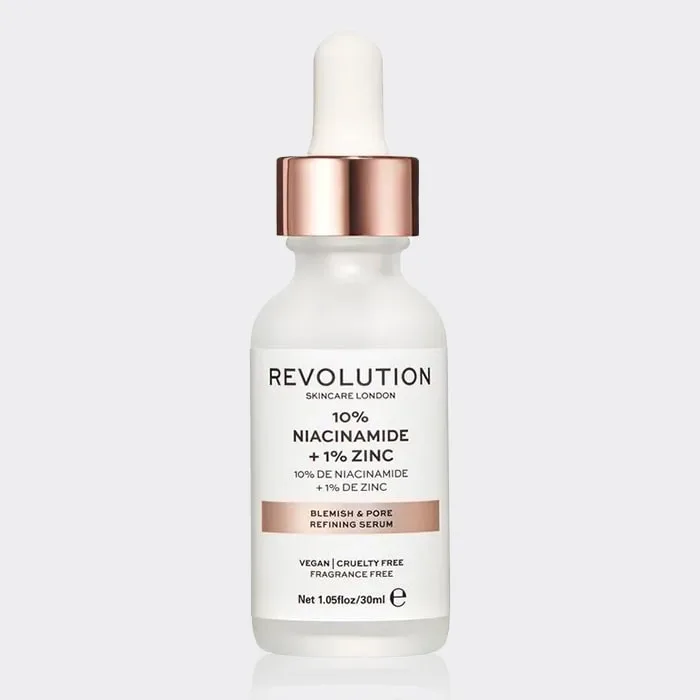 سرم نیاسینامید رولوشن 30 میل مدل Revolution 10% Niacinamide + 1% Zinc Serum