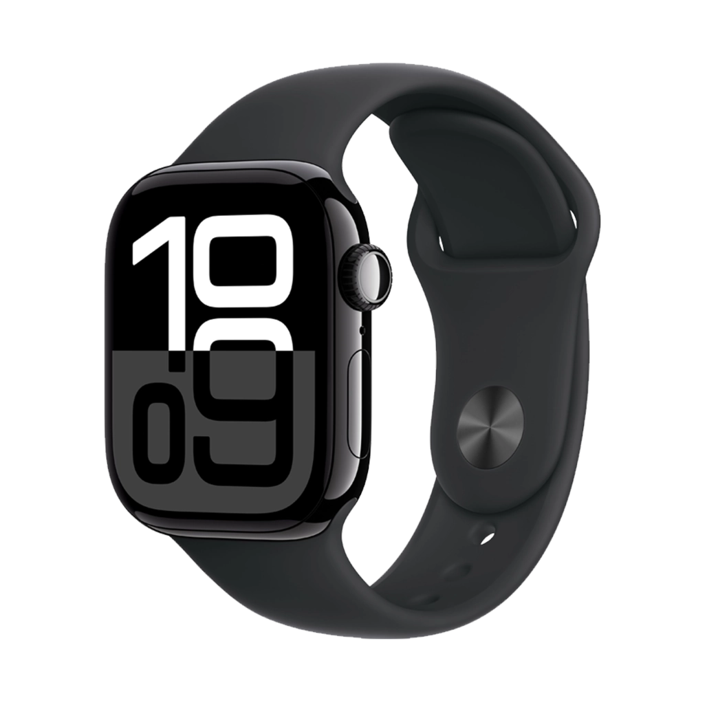 اپل واچ سری 10 سایز 46mm رنگ جت بلک همراه با بند اسپرت درحد نو