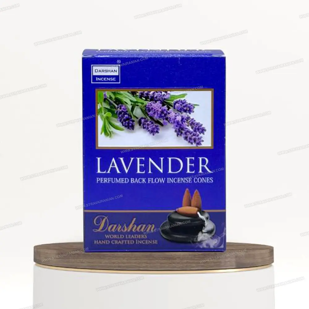 عود مخروطی آبشاری هندی ۱۰ عددی لوندر اسطوخودوس (LAVENDER) برند دارشان با بهترین قیمت + خرید آنلاین