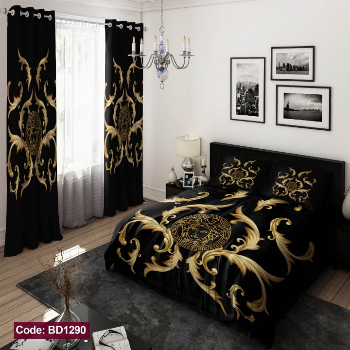 روتختی ورساچه مشکی طلایی کد BD1290